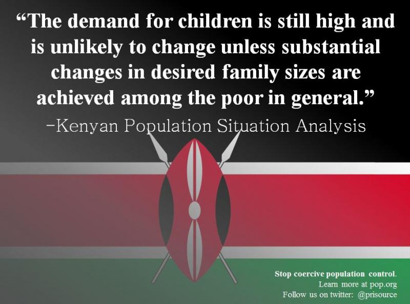 Kenyan Population Situation Analysis demand UNFPA desired family size