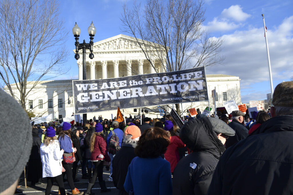 Pro-Life marchers go to the U.S. Supreme Court in Washington D.C. to mark the Roe V Wade decision.