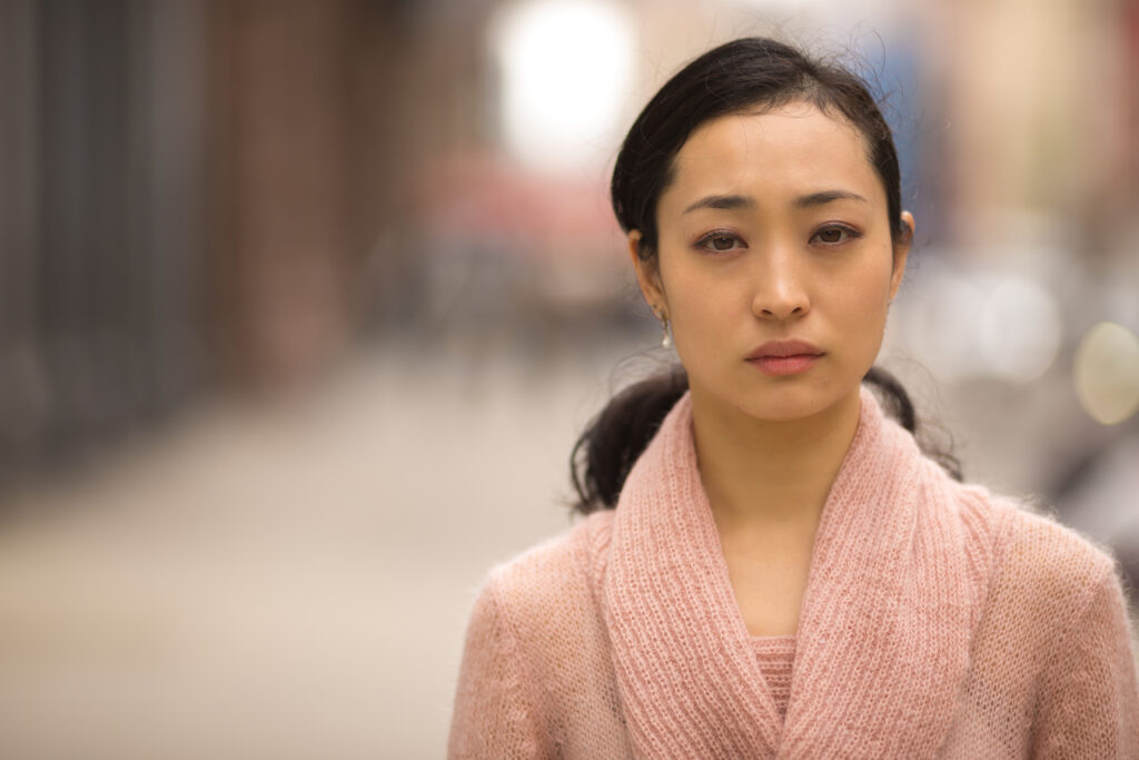Sad Chinese woman